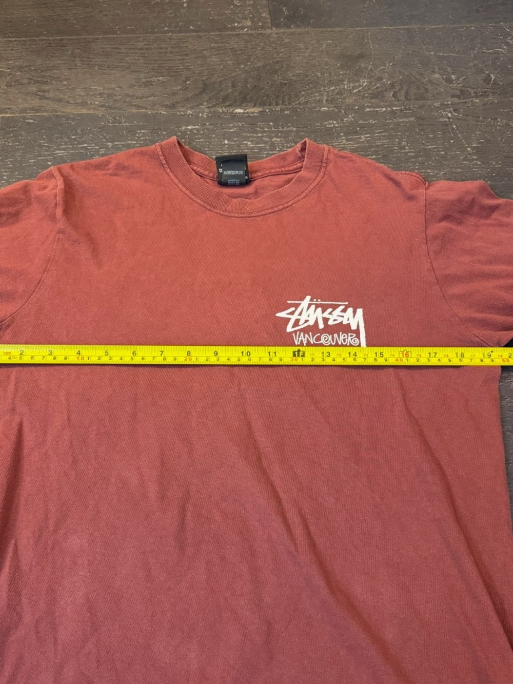 Stussy Vancouver Chapter Exclusive Burgundy Long Sleeve T-Shirt Size Small top - Picture 6 of 13